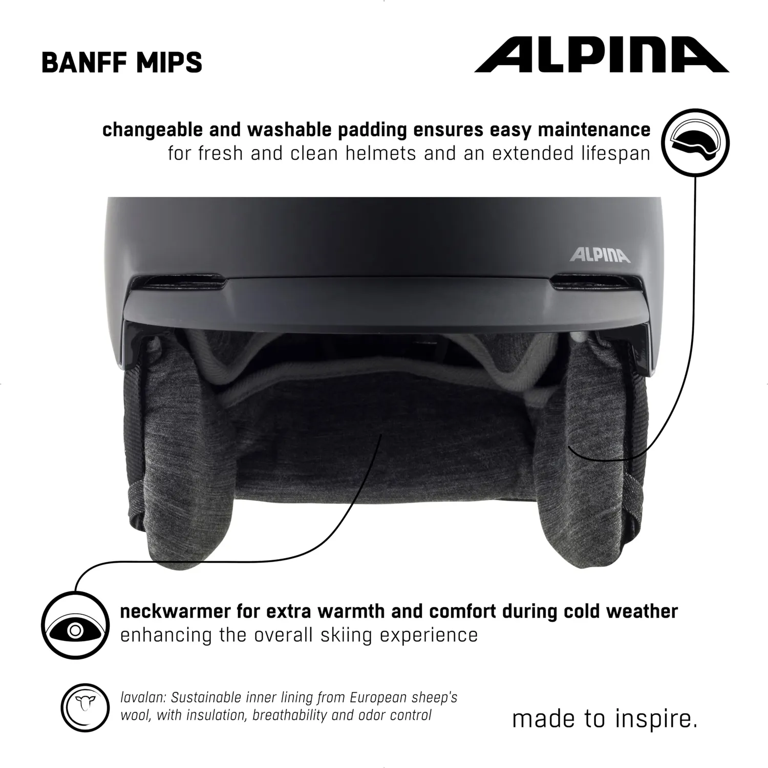 Alpina Banff MIPS casco sci snowboard nero 55-59 cm
