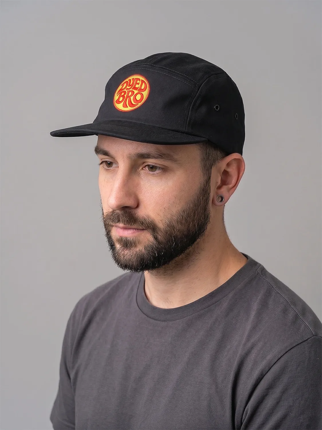 Dyedbro 5-Panel Colour Logo cappellino bici nero taglia unica