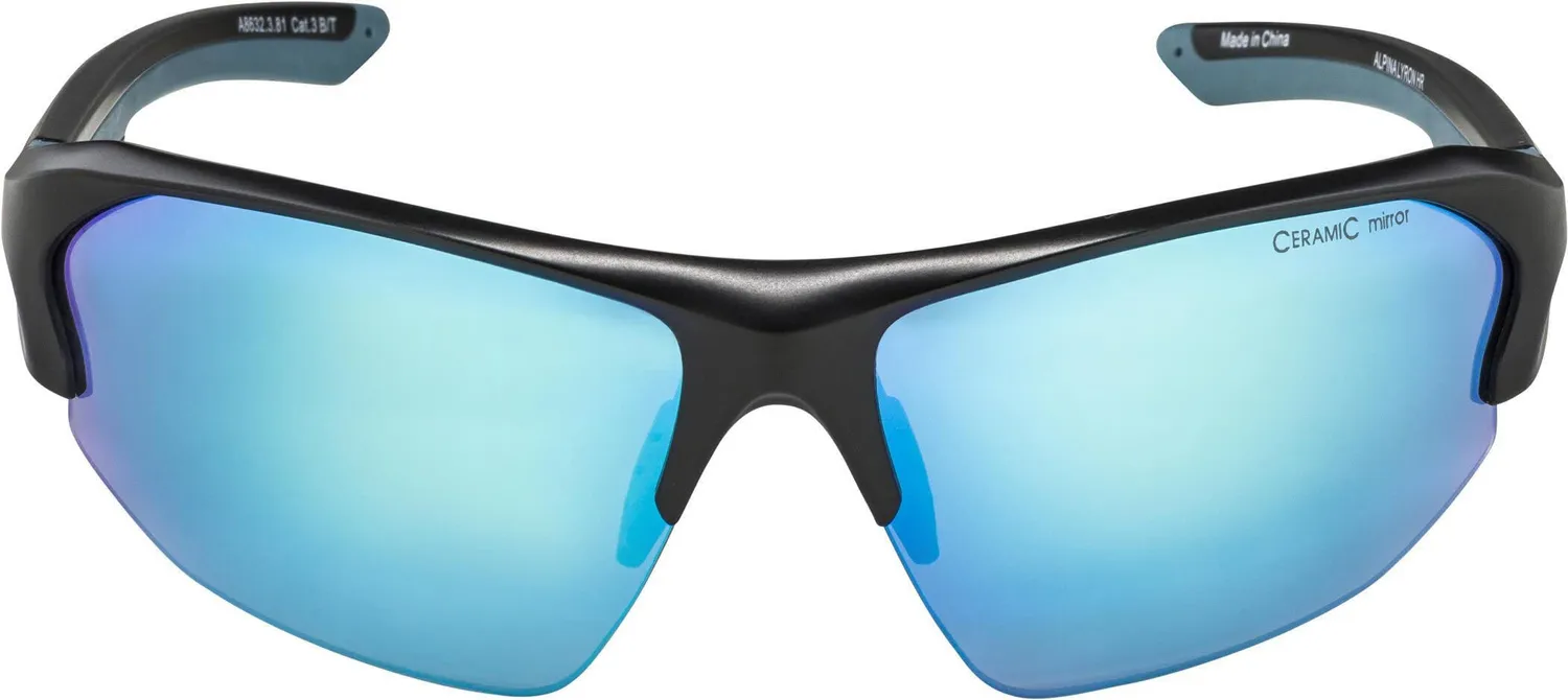 Alpina Lyron CMB occhiali sportivi black matt-blue infrarossi
