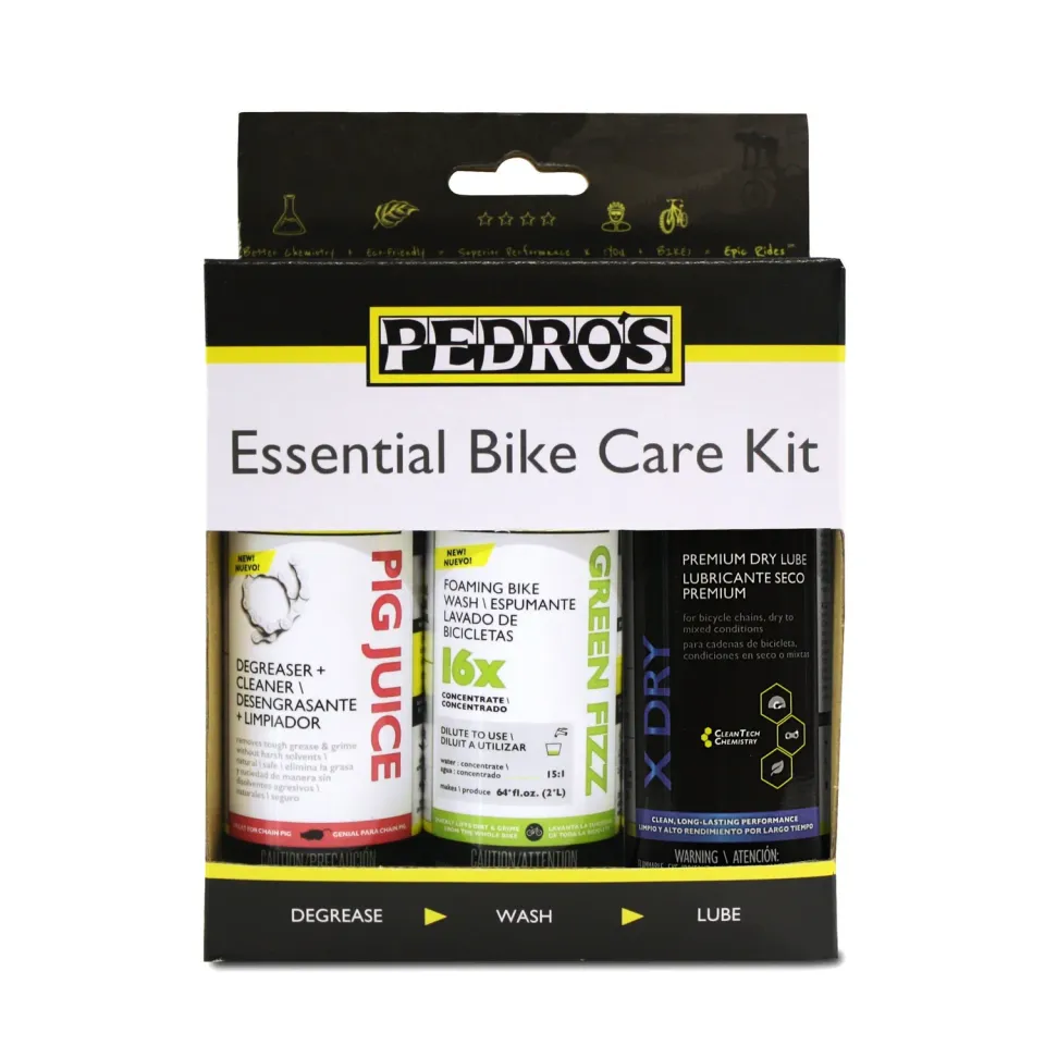 Pedro's Essential Bike Care Kit II kit bici 3 pezzi