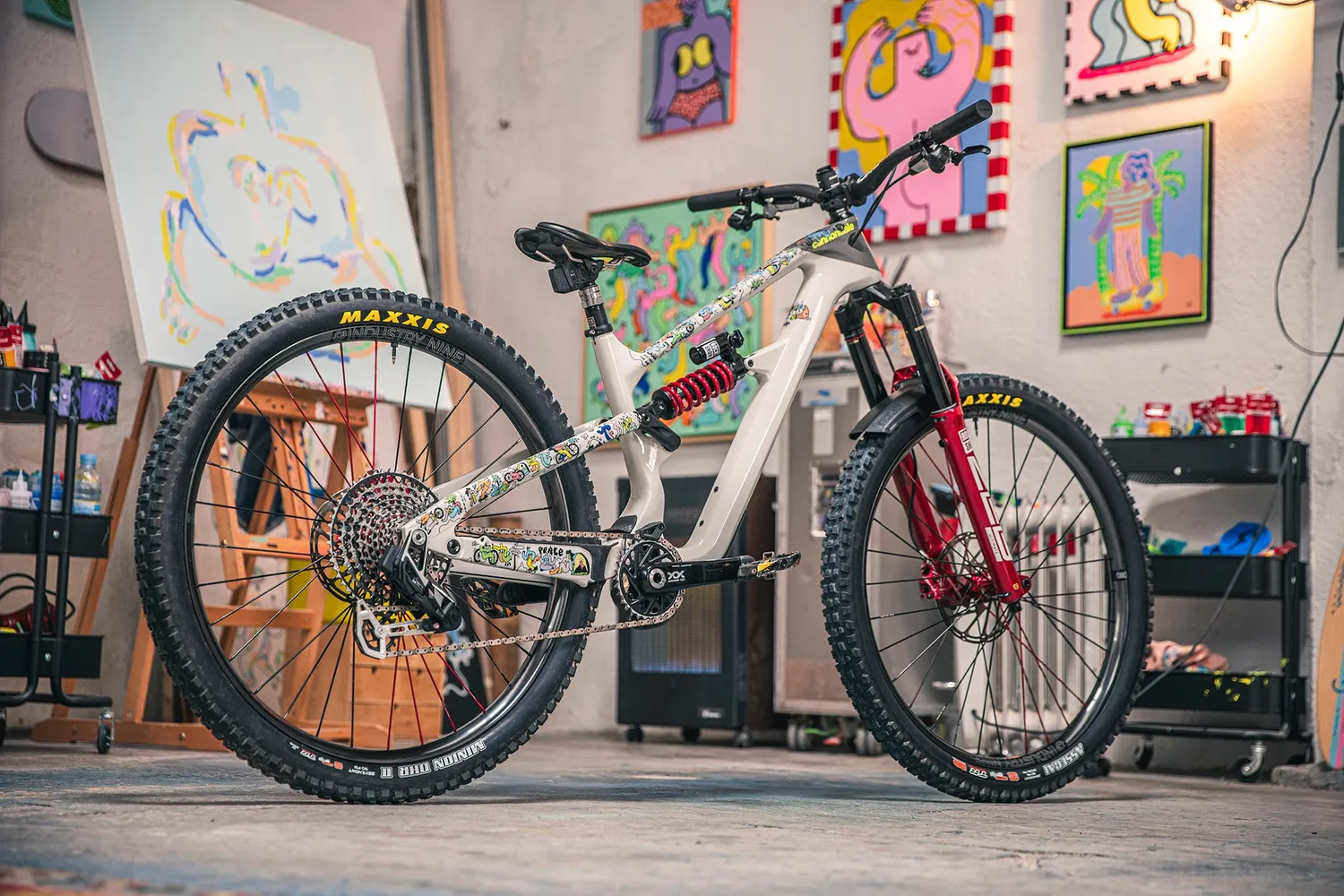 Dyedbro Kiko CLJ pellicola telaio mtb verde menta fantasia