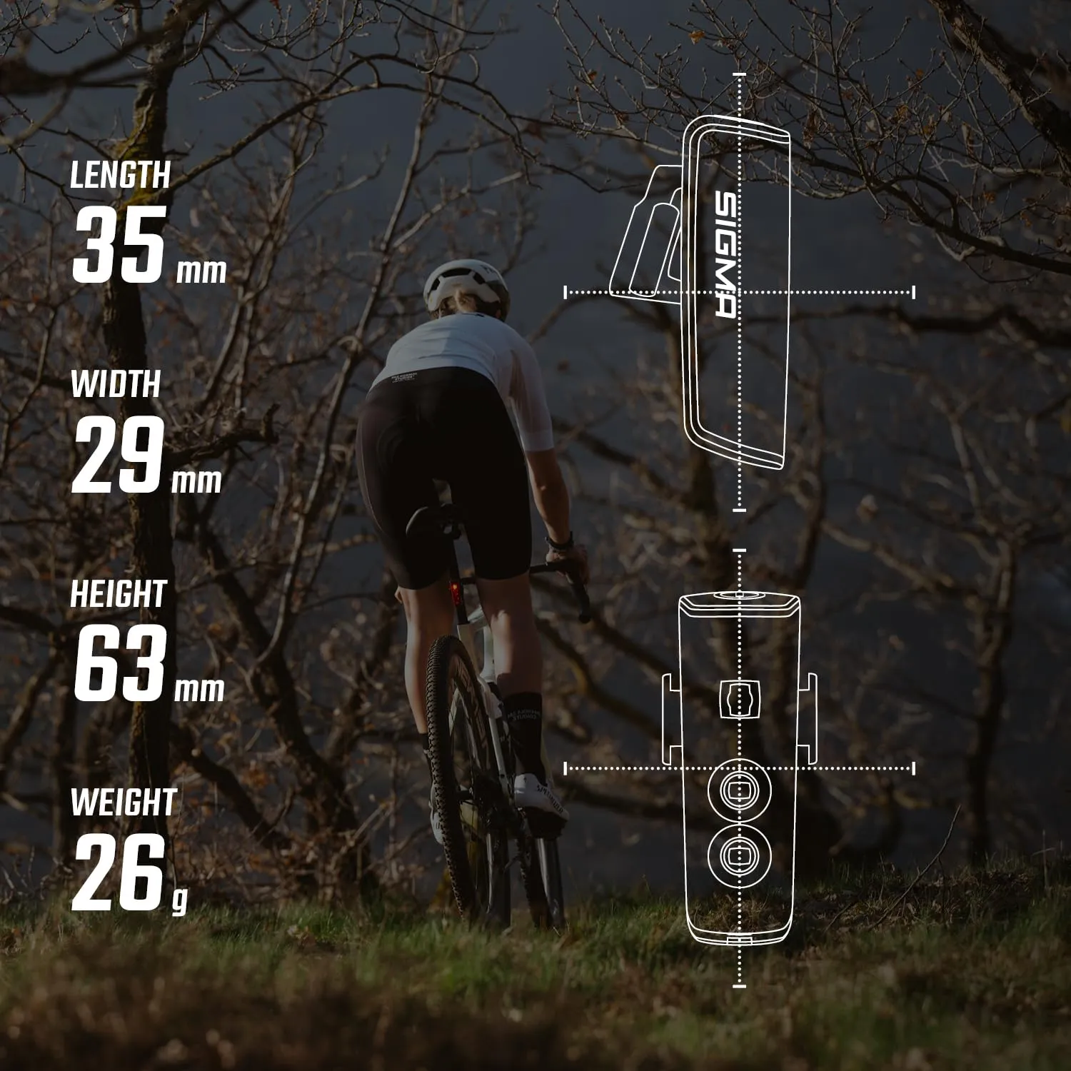 Sigma Aura 90 + Hiro 50 set luci bici USB-C StVZO