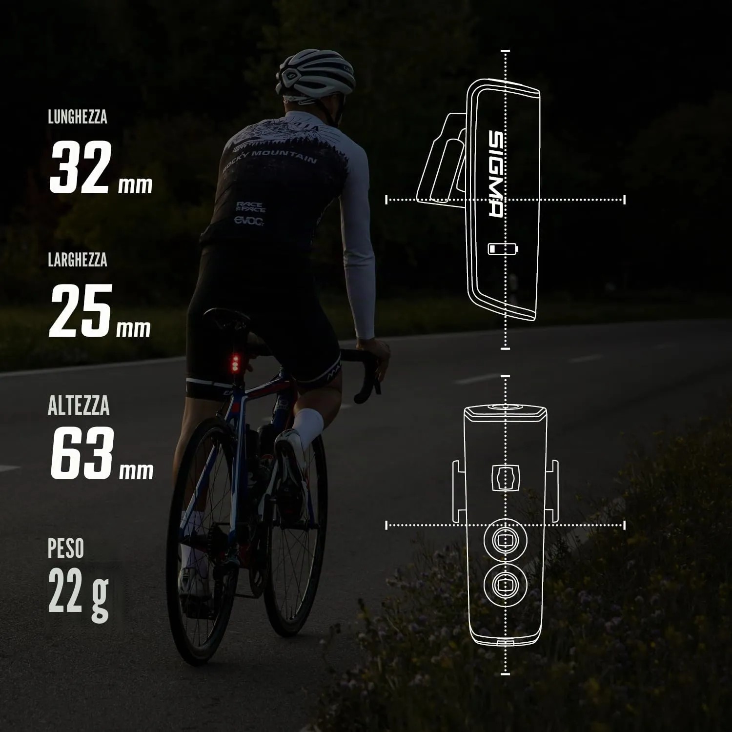Sigma Aura 100 Blaze Link set luci bici ricaricabile