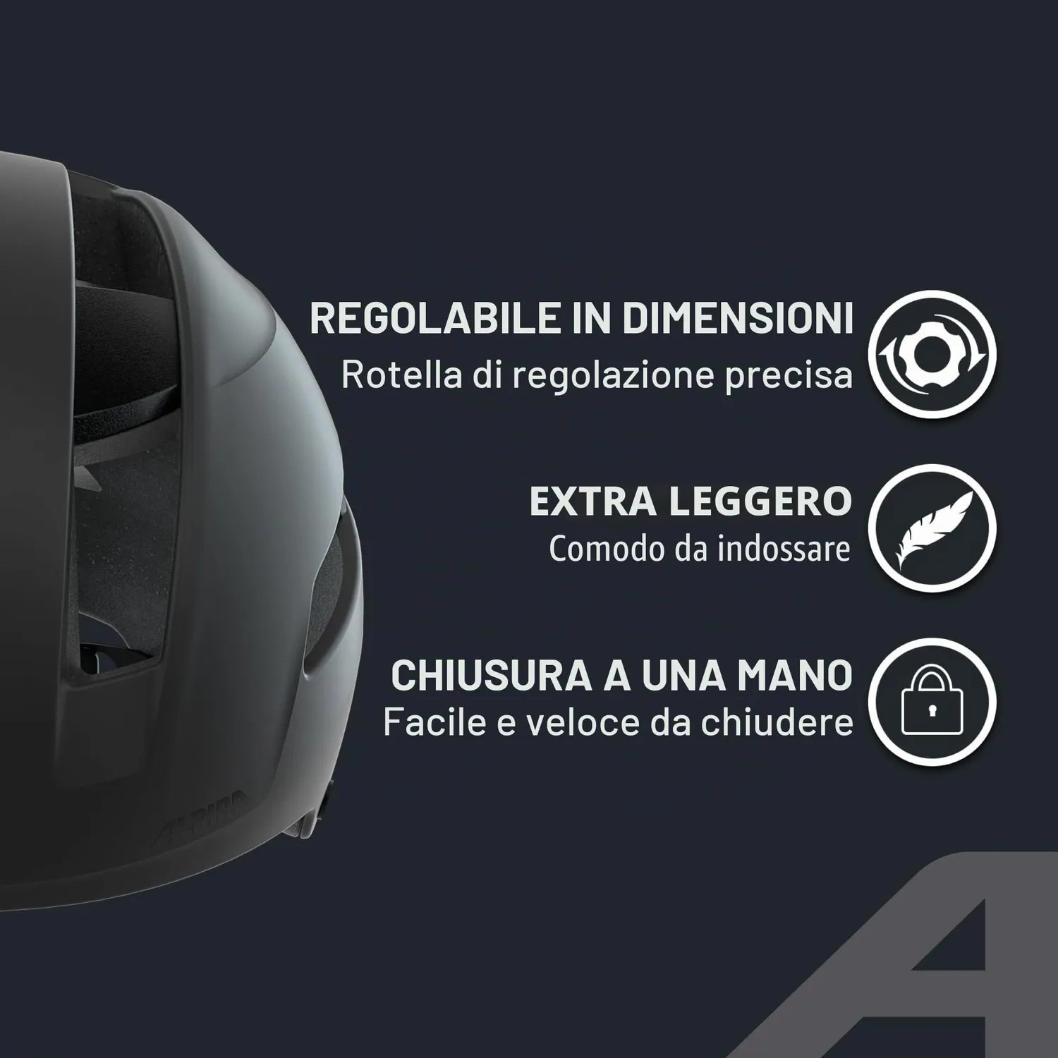 Alpina Soho casco bici urban nero opaco
