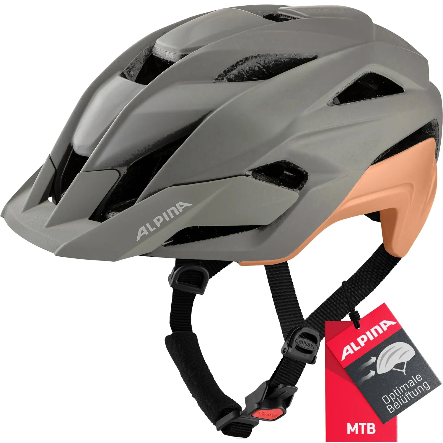 Alpina Kamloop casco bici coffee-grey matt trail