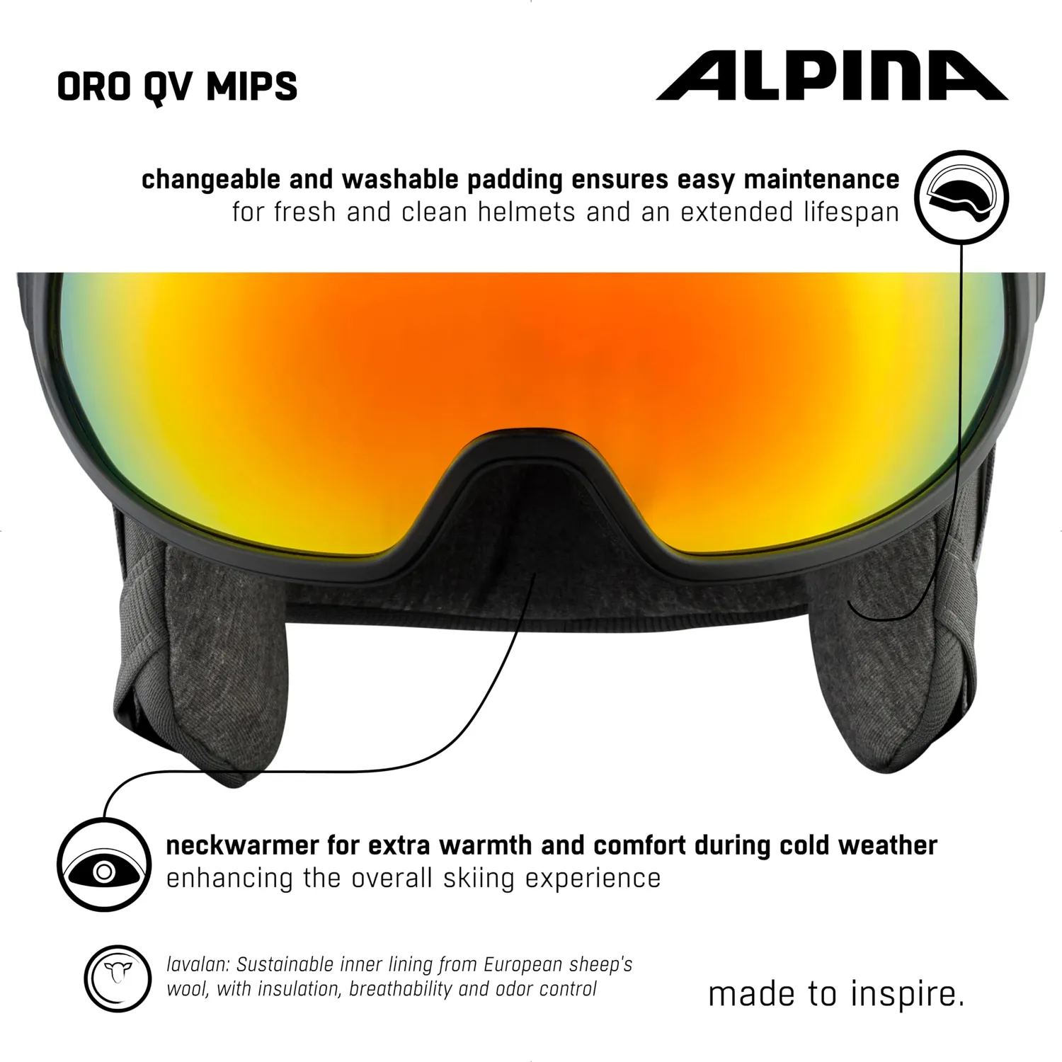 Alpina Oro QV MIPS casco sci visiera 59-63 cm