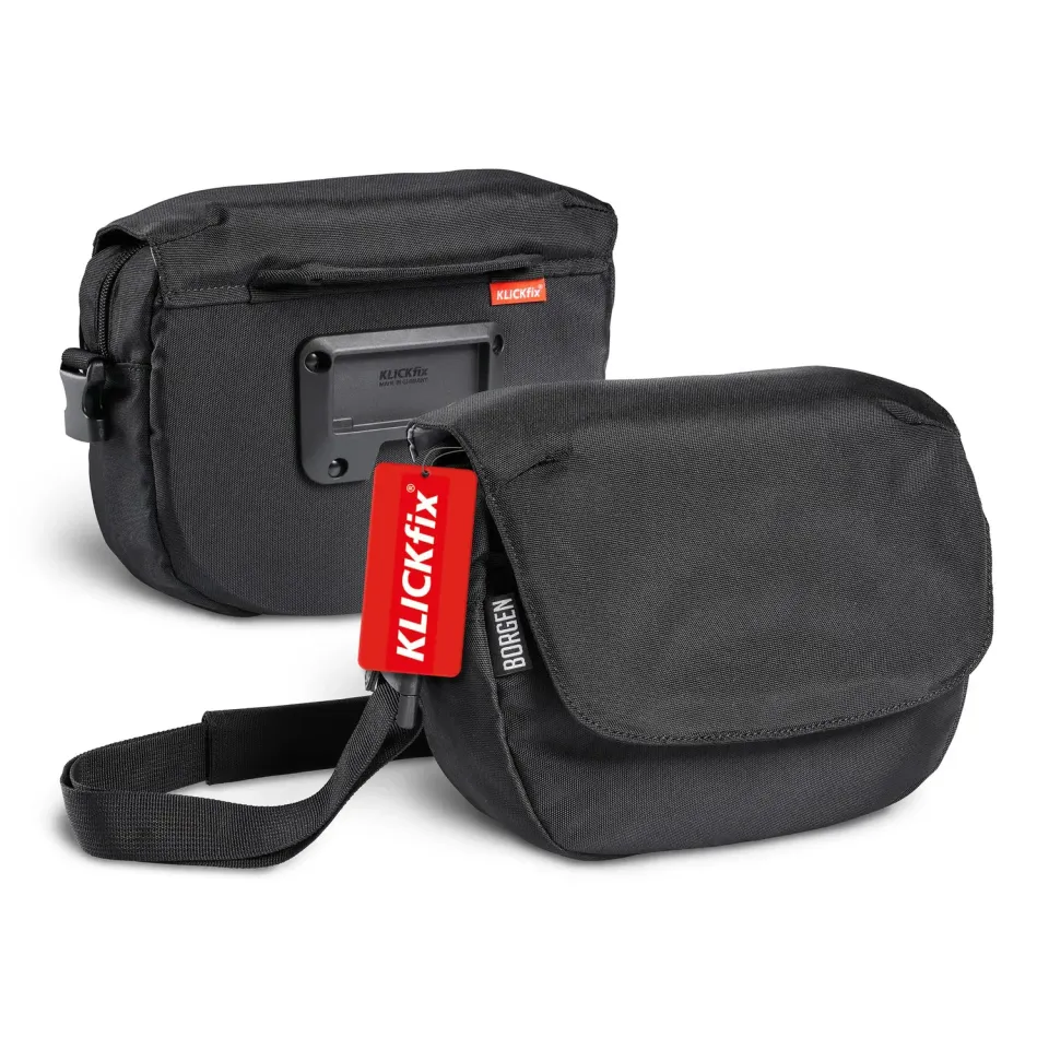 Borgen KLICKfix borsa manubrio bici nera 5L impermeabile