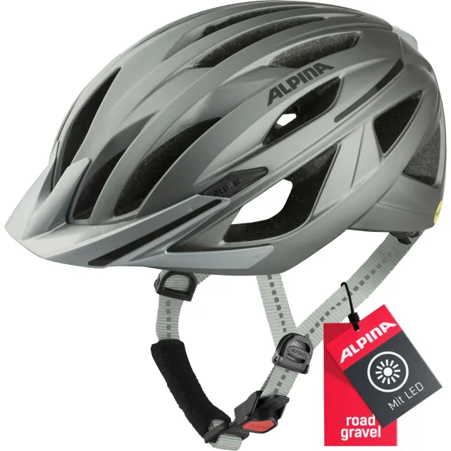Alpina Gent MIPS casco bici dark silver matt