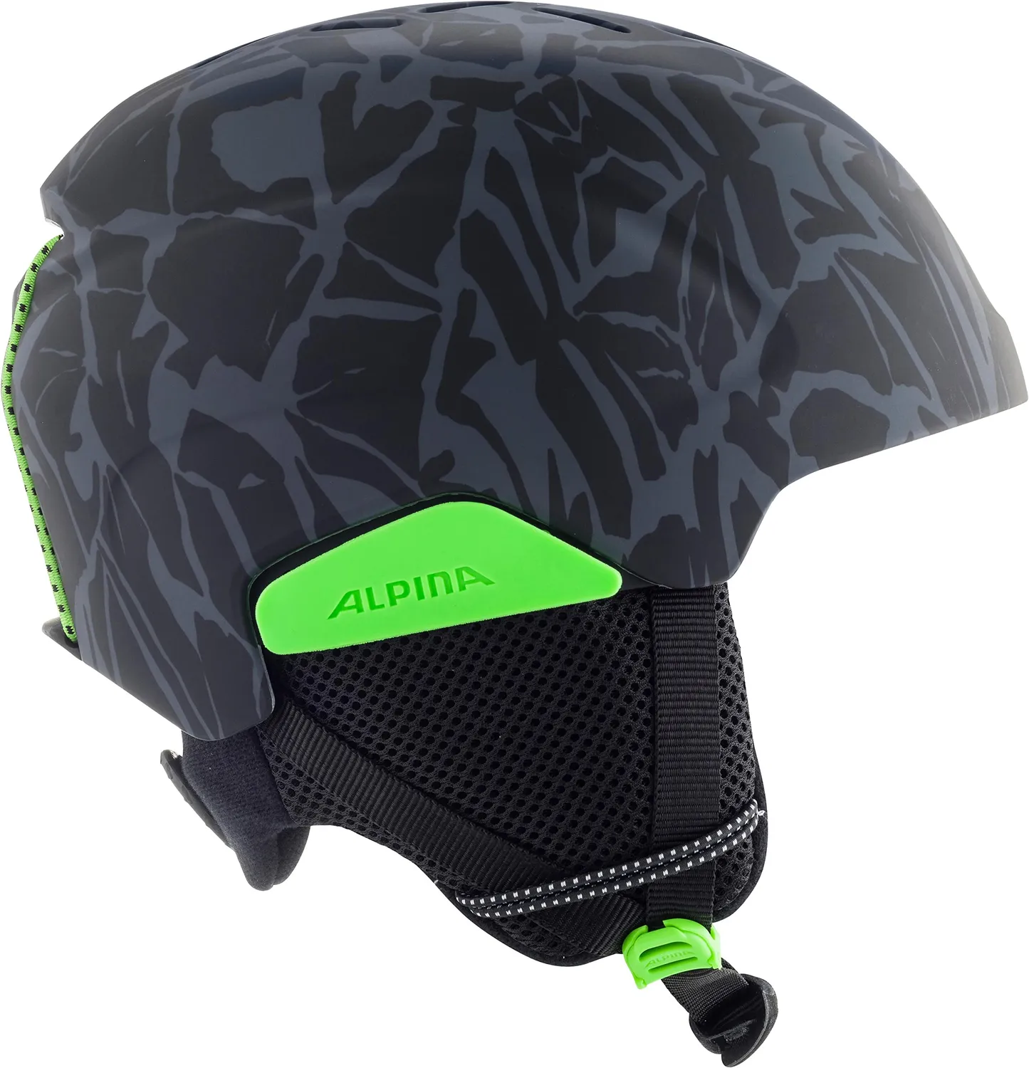 Alpina Pizi JR casco sci 51-55 cm black-green camo bimbo