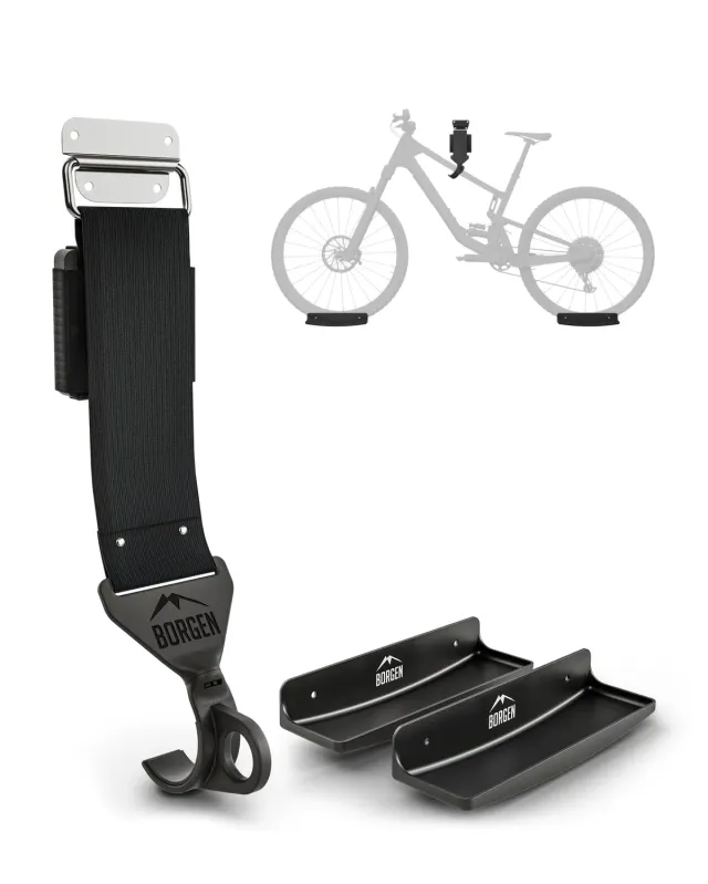 Borgen supporto bici muro gancio set 1 pezzo 32 kg