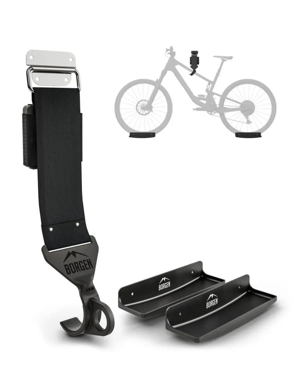 Borgen supporto bici muro gancio set 1 pezzo 32 kg