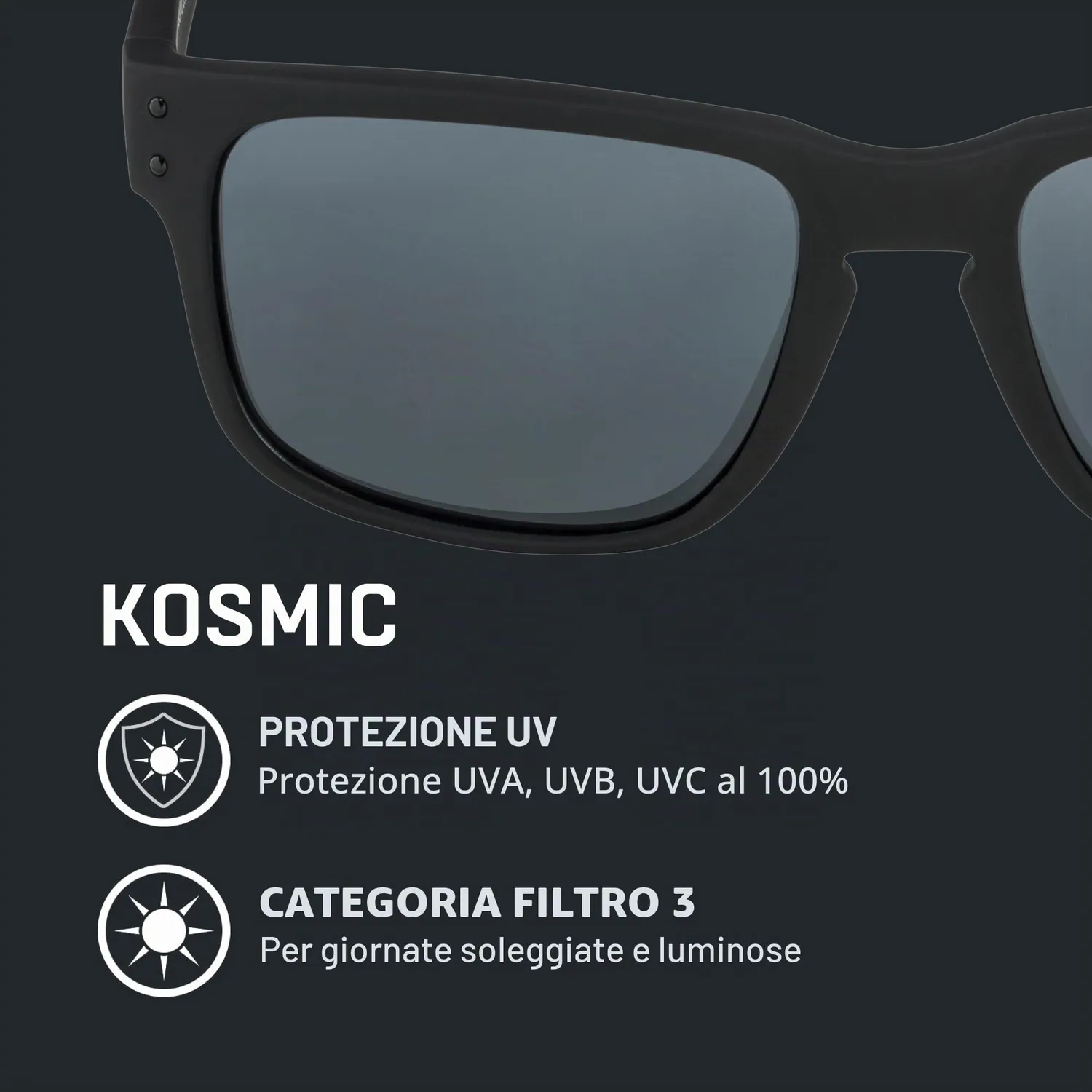 Alpina Kosmic occhiali sole black matt unisex