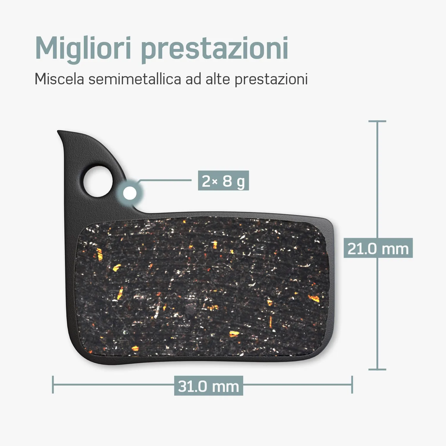 Borgen SRAM Red eTap Level pastiglie freno 2 paia potenti