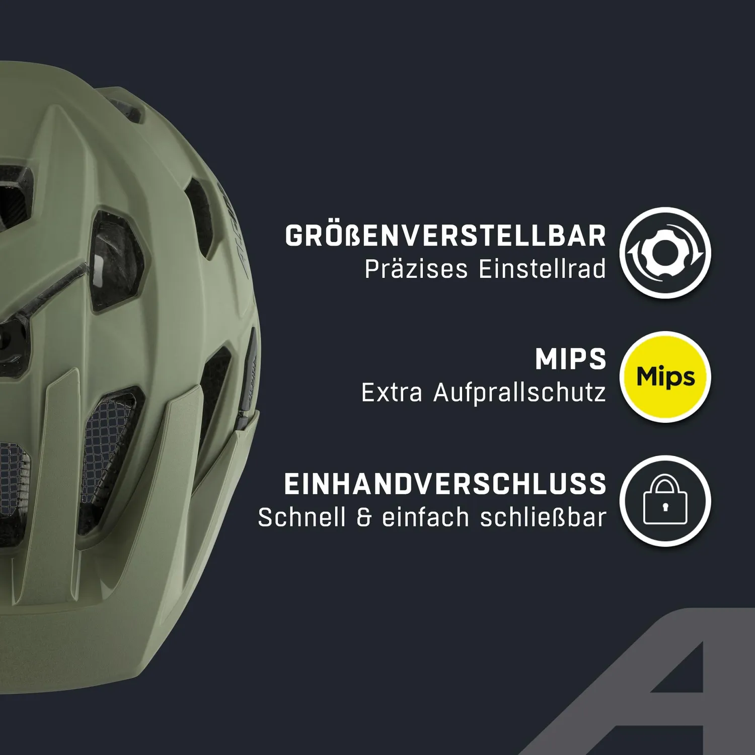 Alpina Plose MIPS casco bici 52-57 cm olive matt