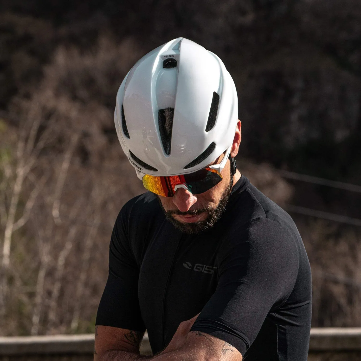Gist Veloce Casco Bici Rosso aerodinamico road