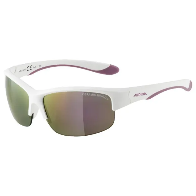 Alpina Flexxy Youth HR occhiali da sole white matt-purple specchiati