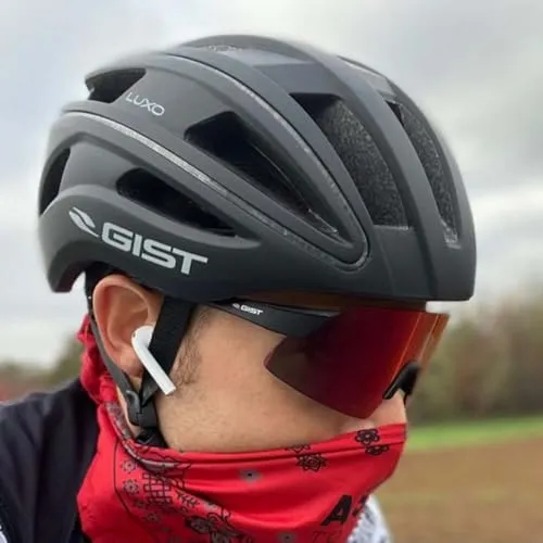 Gist Luxo casco bici S/M 52-56 nero con luce