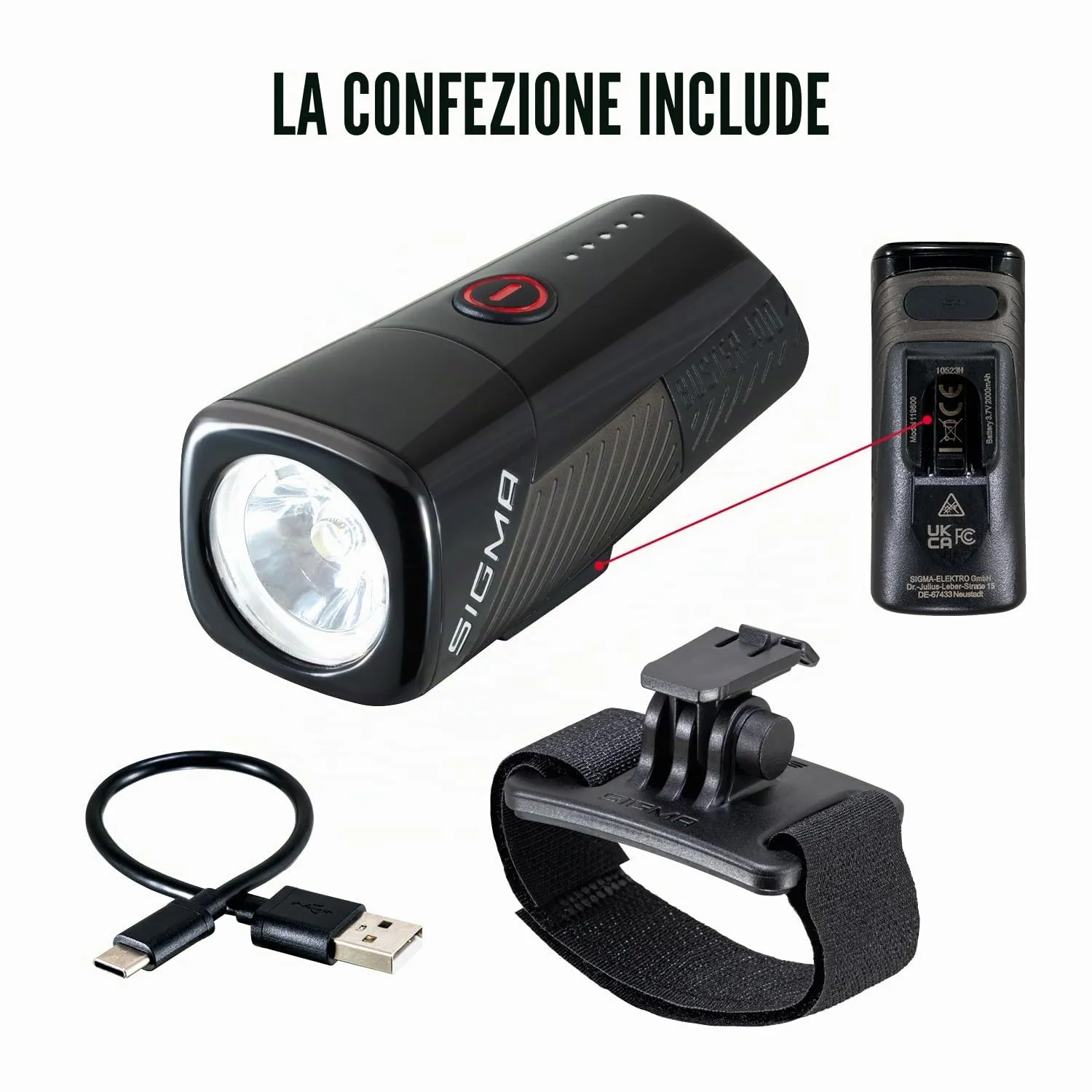 Sigma Buster 400 HL luce casco bici 400 lumen