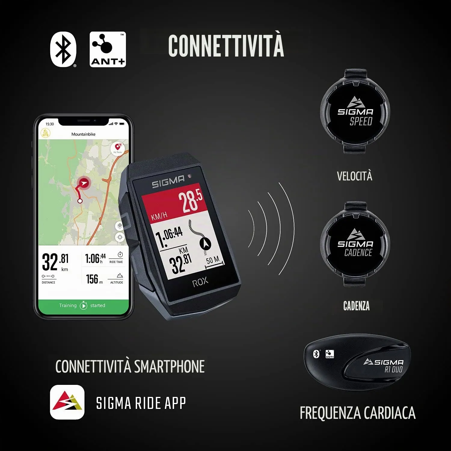 Sigma Rox 11.1 Evo ciclocomputer GPS nero kit