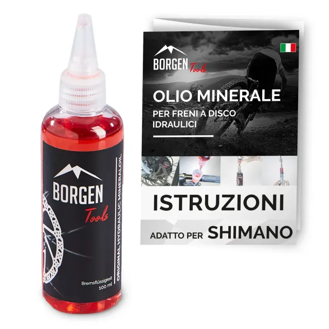 Borgen Olio minerale freni disco Shimano 100 ml idraulici